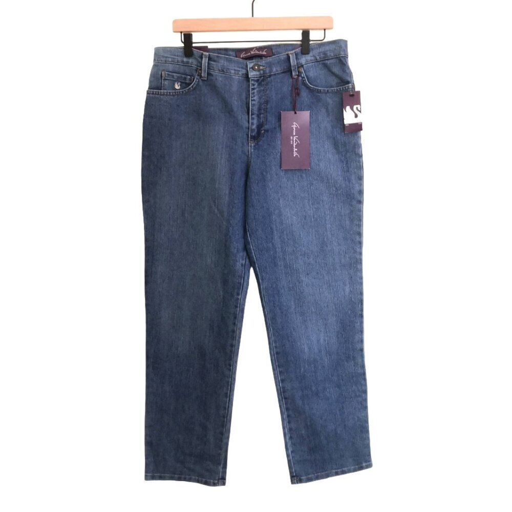 Gloria Vanderbilt Women's Amanda Jeans Classic Rise Stretch Tapered Leg Size 14